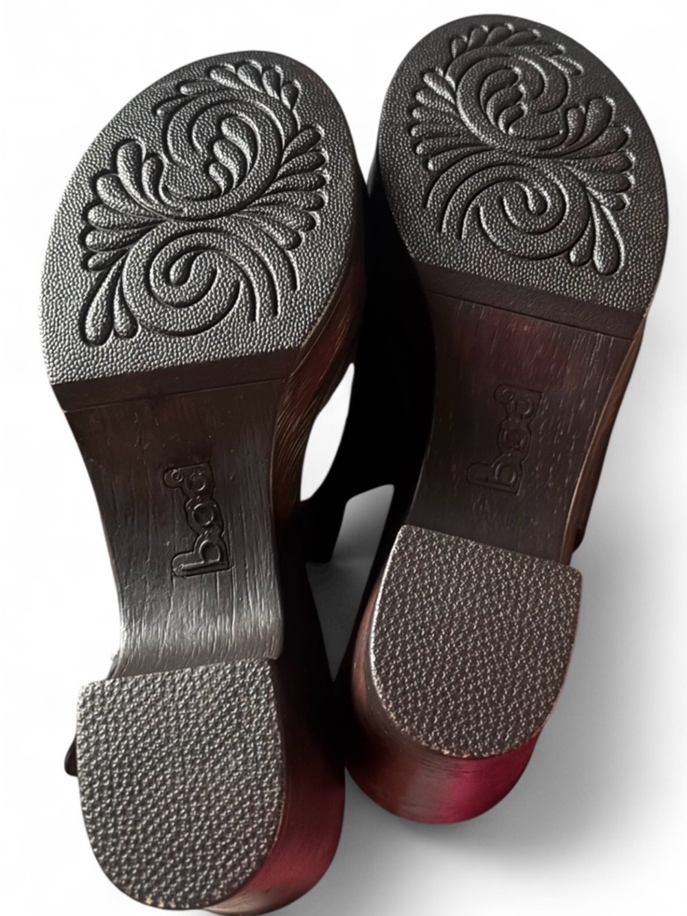 B.O.C. Born Women’s Open Toe Slingback Sandals Platform Wedge Block Heels Size 8 - Picture 7 of 9